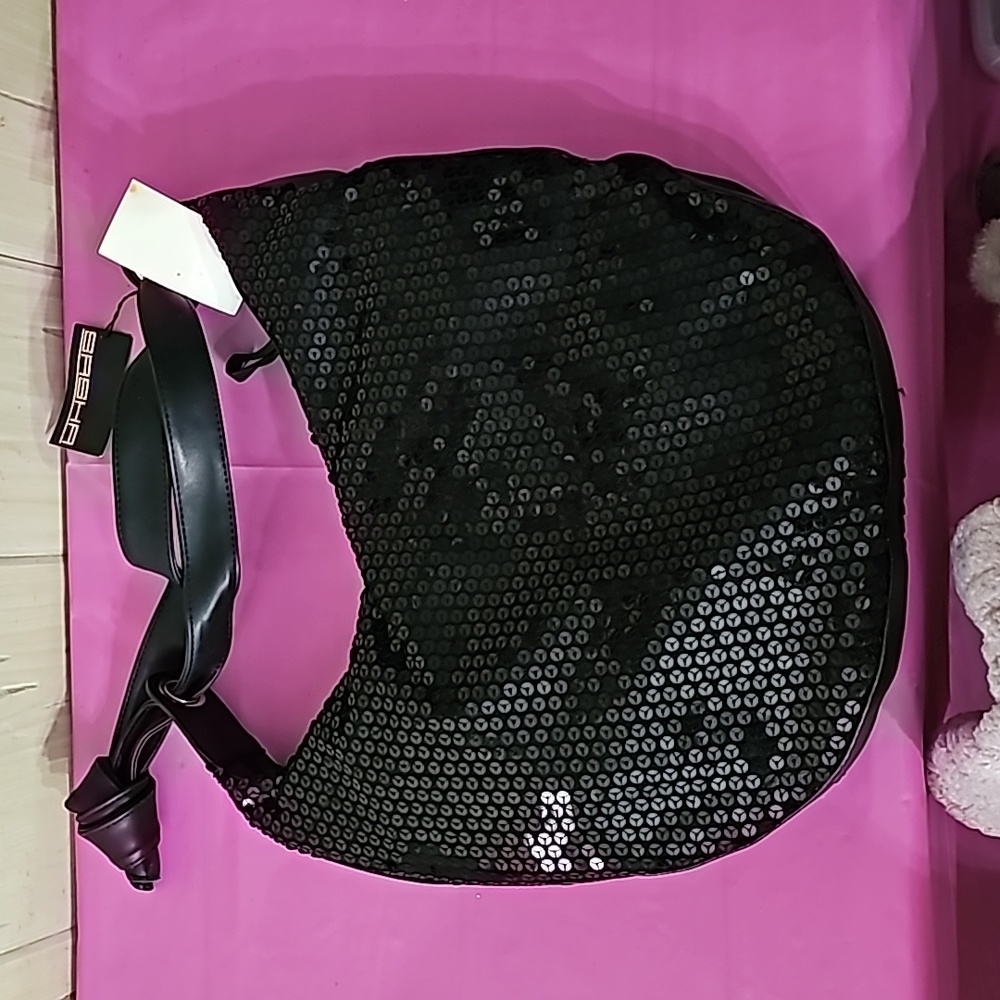 Black sequin hobo NWT